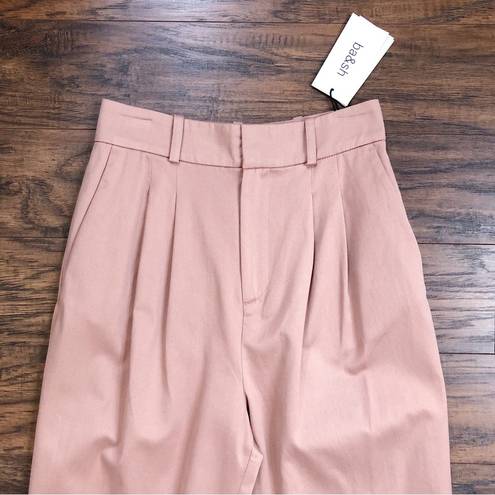 Ba&sh  • Maiwen Pleated Trousers pants high waist Blush pink tapered carrot leg