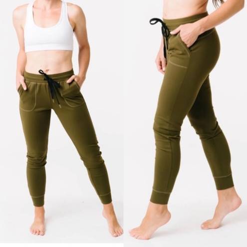 Zyia  Active Unwind High Rise Joggers: Olive Green