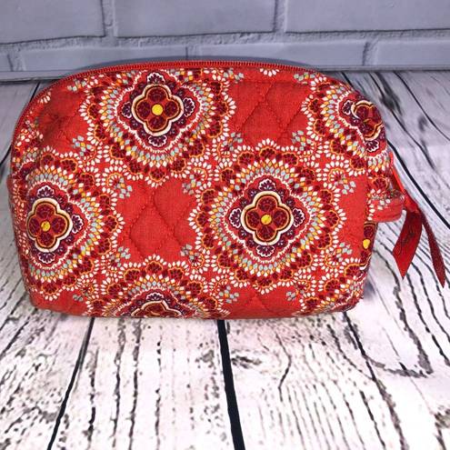 Vera Bradley  Red Floral Cosmetic Case Makeup Bag