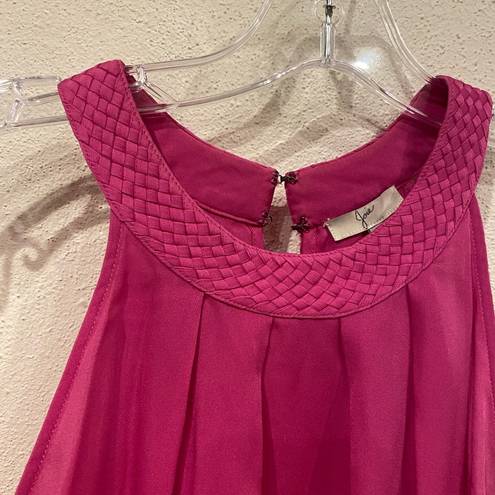 Joie Fantina Braided-Collar Silky Pleated Halter Style Tank Size Medium EUC