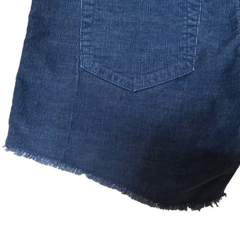 Gap  Womens 4 Frayed Hem Corduroy Short in Ocean Blue NEW