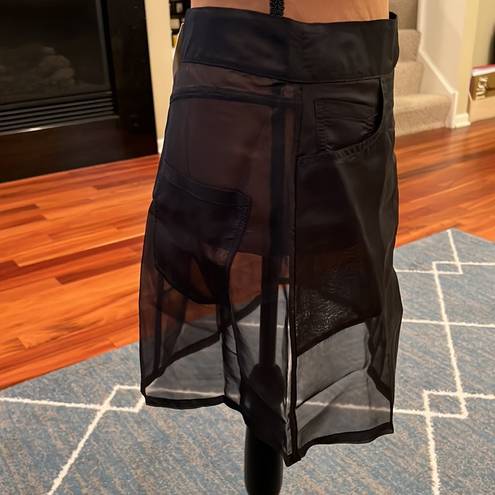 Pilcro NWT  Sheer Mini Skirt Black Size 4