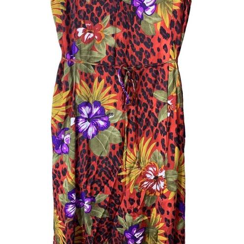 Scarlett Vintage  sleeveless button front maxi dress