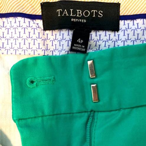 Talbots | Green signature cropped trousers