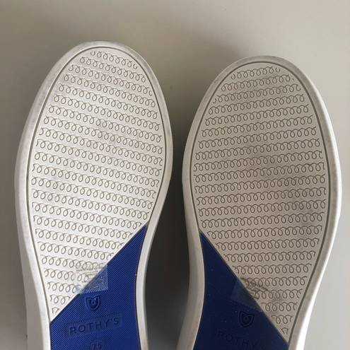 Rothy's  Riviera Pinstripe Shoes Womens 7.5 Blue Stripe Slip On Retired Rothy’s