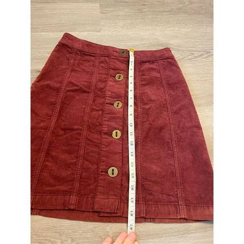 Pilcro and the Letterpress  Anthropologie High Rise Corduroy Skirt Size 0