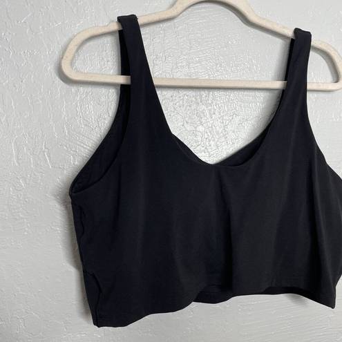 Aerie OFFLINE By  Women Plus Size XXL Black Real Me Low Key Longline Sports Bra