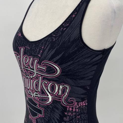 Harley Davidson  Tank Top Graceland Graphic Logo Memphis Tennessee Womens Small