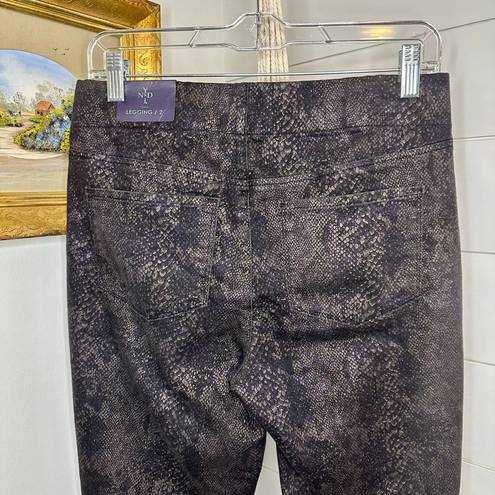 NYDJ  Evie Pull On Leggings Metallic Snake NWT Size 2