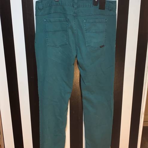 prAna  Dark Teal Blue Green Super Soft Boyfriend Jean Straight Leg 34 Waist