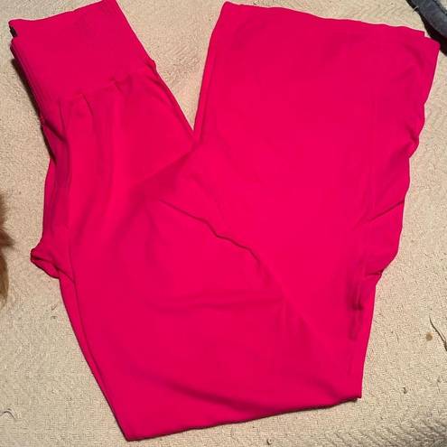 Free People Movement FP Movement hot pink full length good karma flare leggings M/L NWOT