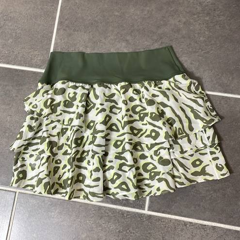 Aerie OFFLINE by  Cheetah Print Rock and Ruffle Tennis Skirt size Medium