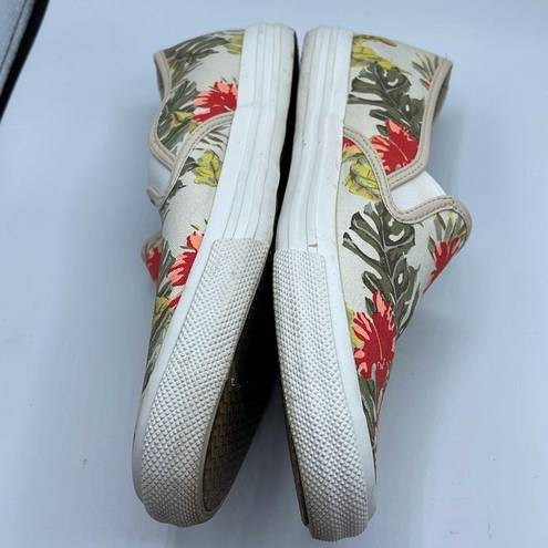 Talbots  size 8 Jungle Hibiscus slip on canvas sneakers