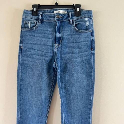 Hidden Jeans  LA Women's Skinny Blue Jeans Size 27 Raw Hem