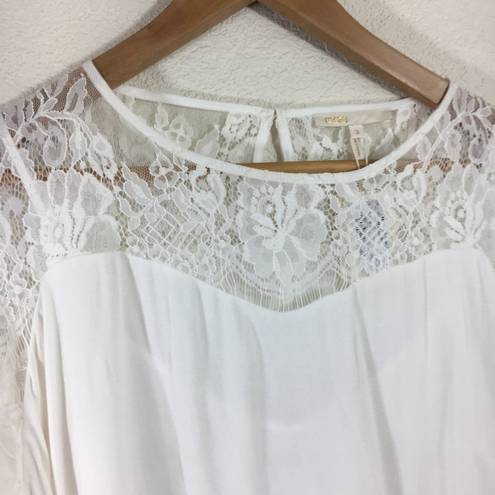 Maje NWT  Razdy ivory lace insert tunic dress