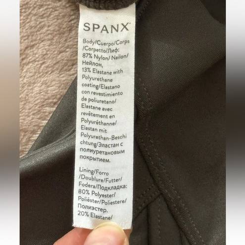 Spanx  Women’s Faux Leather Moto Leggings Grey Low Rise Size XSmall