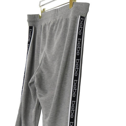 Bebe Y2k  Gray & Black Logo Jogger Sweatpants Large