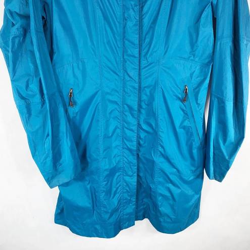 Patagonia  XS Rain Coat Blue Jacket Mid Length Zipper Pockets Zip Front 1178