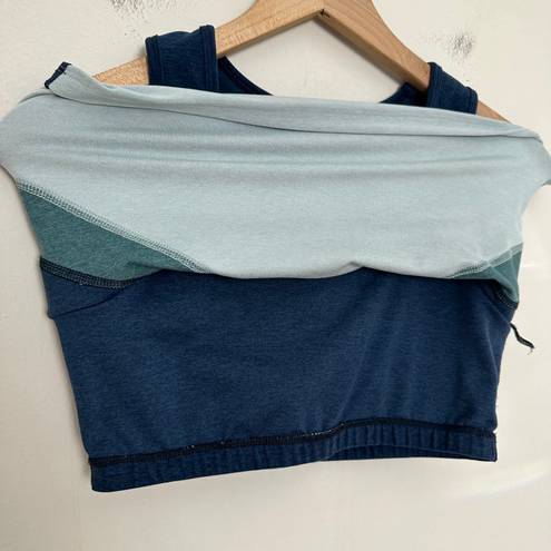 Peloton X BEYOND YOGA- Color In Spacedye Colorblock Cropped Tank Workout Bra