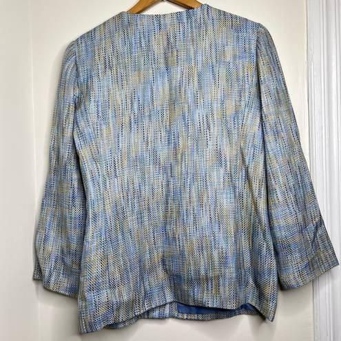 Chadwick's Chadwick’s Tweed Blazer Jacket Women’s Size 16 Blue Tan Lined business career