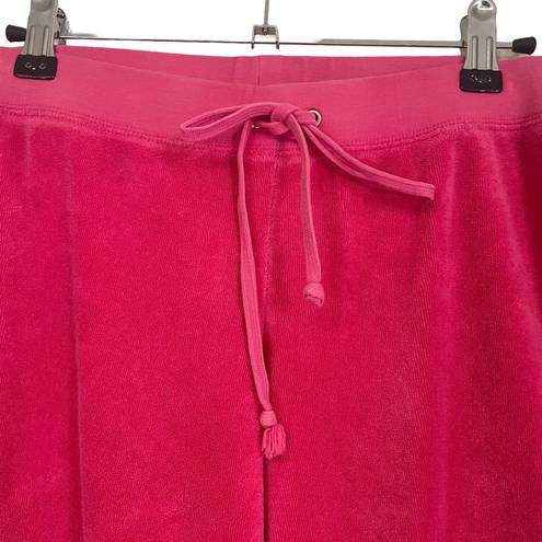 Juicy Couture  Y2K Hot Pink Wide Leg Terrycloth Capri Pants Medium