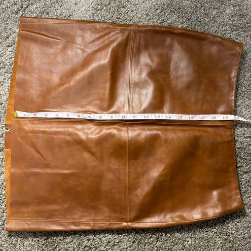 United Colors Of Benetton  Brown Leather Skirt