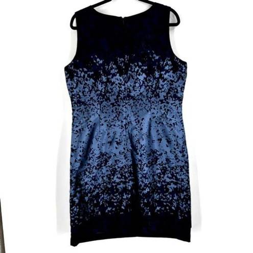 Mario Serrani  Womens Sleeveless shimmer Pleated Midi Dress Blue Size 14 Party