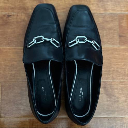 Rag and Bone  ASLEN BLACK LEATHER LOAFER