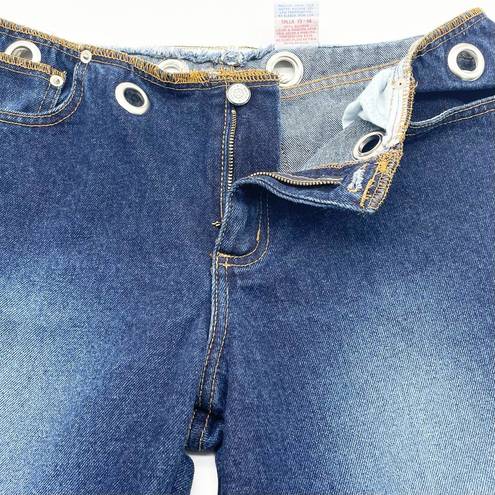 Edge VINTAGE Watch L.A. Womens 13-14  Jeans Grommet Raw  Rigid Cotton Denim Y2K