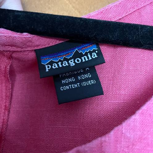 Patagonia Vintage Pink 100% Hemp Sleeveless Shift Dress Size 12