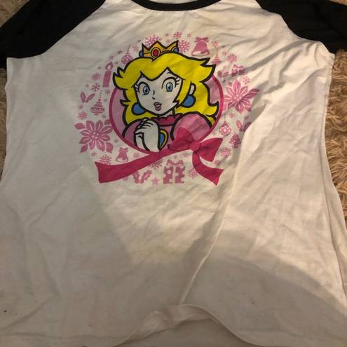 Nintendo Super Mario  Peach Princess Baseball Tee