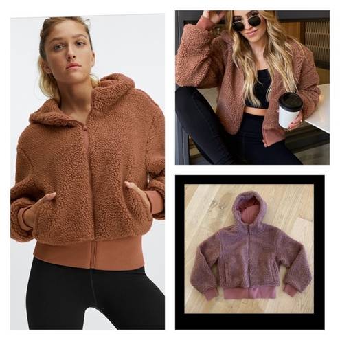 Fabletics  Summit Sherpa Jacket in Toffee Brown Size XS