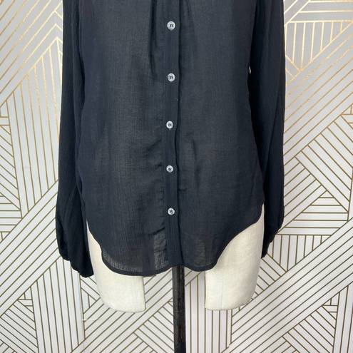 The Range  Vapor Voile Button Down Shirt Black Size US XS