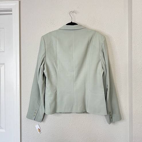 Talbots  Vintage 100% Wool Button Front Blazer Lightweight NEW Green Size 16 Long