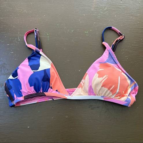 Ris-k  Swim Bikini Top Medium Pink Blue