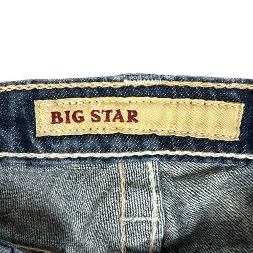 Big star  Womens Size 29 Cropped Jeans Straight Leg Thick Stitch Western Low Rise