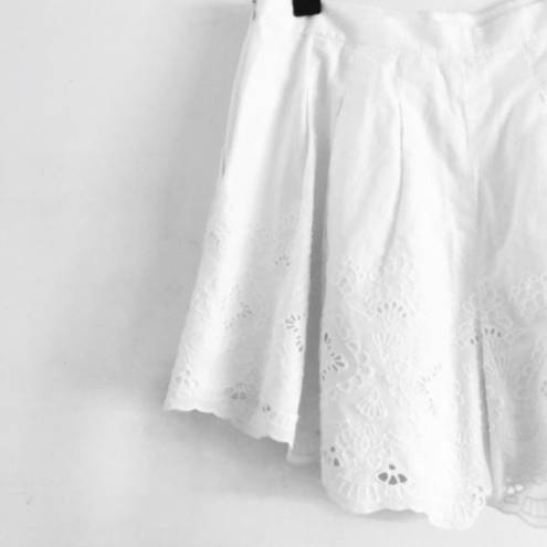 J.Crew  Skort 6 Eyelet Lace White Pleated Summer Vacation