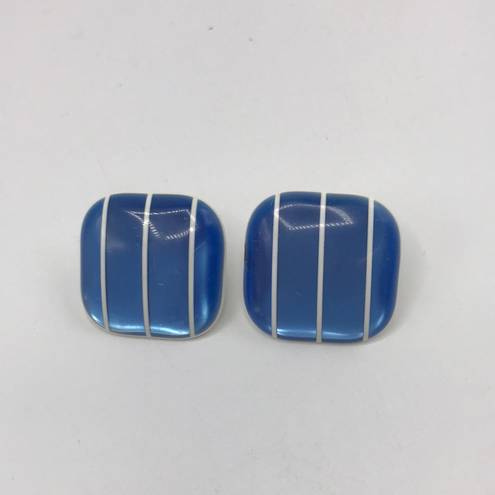 Vintage Blue 🛍 SALE 4/$20  Striped Square Earrings