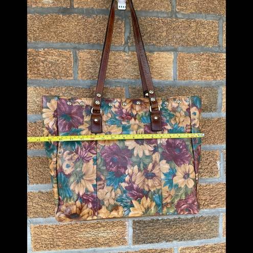 Patricia Nash  FRESCO BOUQUET SOLARO LEATHER TOTE