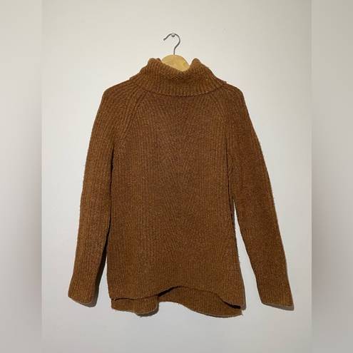 Madewell  Mercer Turtleneck Sweater Wool Blend Rust Small