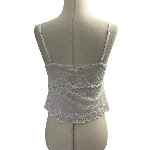 Felina  White Lace Bralette Top Women Size Small | 10F-32