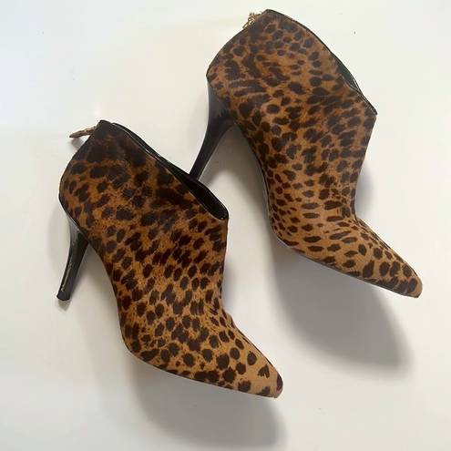 Brian Atwood  Kasadela  Animal Print Ankle Boots 10