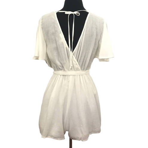 The Row NWT A White Belted Romper Size Medium Summer Romper