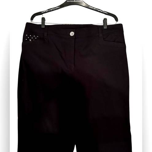 Style & Co  SIZE 16 🍒BLACK HIGH RISE CROPPED PANTS WITH RHINESTONE DETAILS