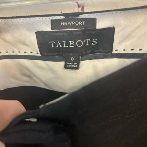 Talbots  Dressy Minimalist straight leg black pants, size 8, cotton, stretch