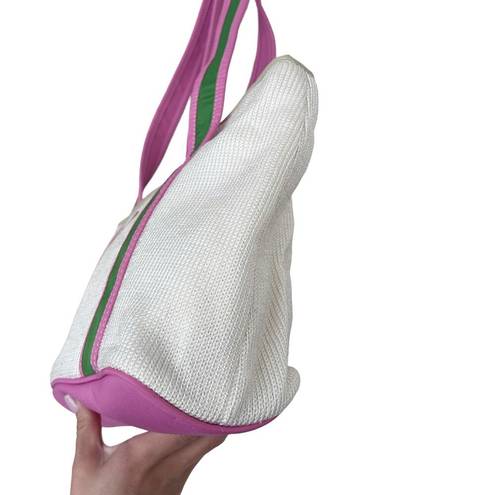 The Sak  White Green Pink Shoulder Tote Bag