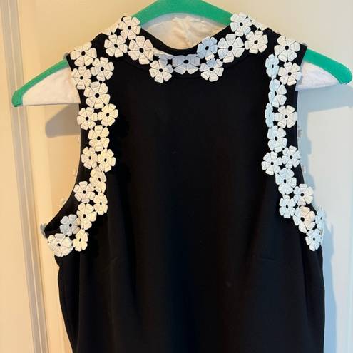 Shoshanna NWT  Black & White Floral Fit and Flare Sleeveless Mini Dress | Size 6