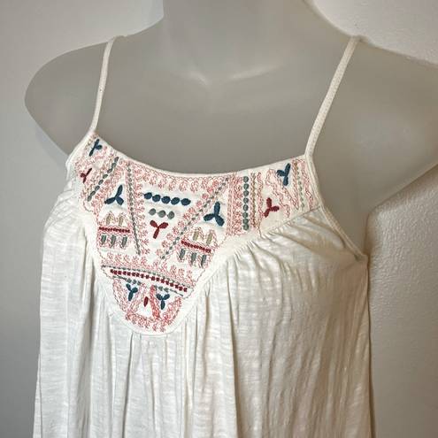 Red Camel Off-White Embroidered Tank Top Size XS