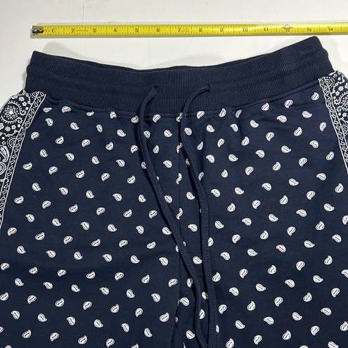 AQUA  Bandana Print Sweatpants 30A 428. Navy white. Size medium