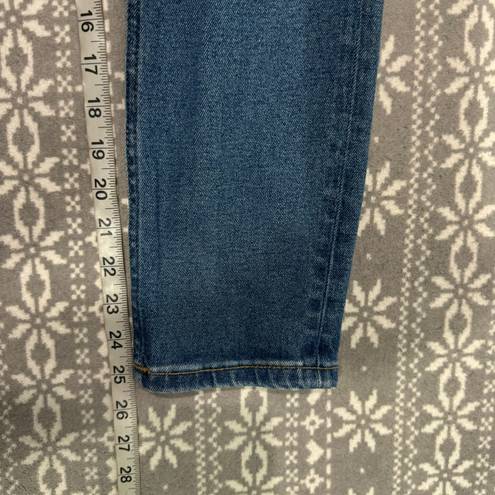 RE/DONE 90s Ultra High-Rise Ankle Crop Skinny Jeans Medium Worn Wash Size 25